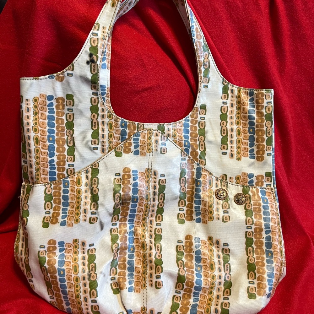 Large coated canvas bag!